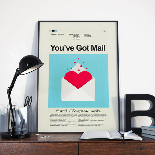 You've Got Mail Inspired Mid-Century Modern Print | 12"x18" or 18"x24" Print only